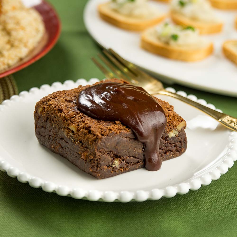 Receita de Brownie com calda de chocolate